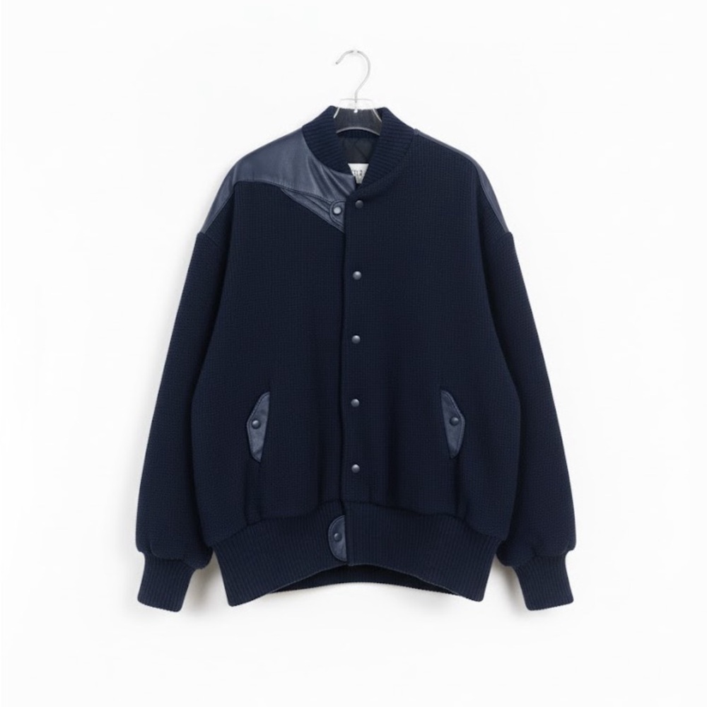 Jean-Michel Cropsal Montreal Vintage Wool Bomber Leather Inserts XL